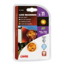 Φώτα Ογκου Φορτηγού 24V 1 Led 2τεμ Πορτοκαλί S-11 Auto Moto Tyres 