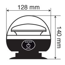 ΦΑΡΟΣ ΜΑΓΝΗΤΙΚΟΣ+ΒΕΝΤΟΥΖΑ RL-11 9-30V+230V ΕΠΑΝΑΦΟΡΤΙΖΟΜΕΝΟΣ ΠΟΡΤΟΚΑΛΙ 45 LED ΜΕ ΣΠΙΡΑΛ 380cm (128x140mm) Auto Moto Tyres 