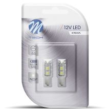 T4W 12V 2,16W BA9s (ΜΙΝΙΟΝ) LED 9xSMD5050 ΛΕΥΚΟ BLISTER 2ΤΕΜ. M-TECH Auto Moto Tyres 