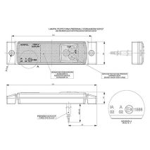 ΦΩΣ ΟΓΚΟΥ ΑΝΑΚΛΑΣΤΙΚΟ LD127 12/24V 3LED HORPOL ΛΕΥΚΟ 13 x 3  cm -1ΤΕΜ. Auto Moto Tyres 