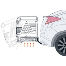 ΜΠΑΓΚΑΖΙΕΡΑ ΚΟΤΣΑΔΟΡΟΥ 400 LT TOWBOX V3 ARCTIC WHITE (ΛΕΥΚΟ) ΜΕ LED ΦΑΝΑΡΙΑ Auto Moto Tyres 