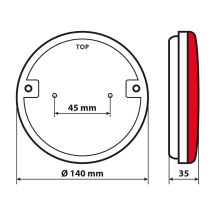 ΦΩΣ ΠΙΣΩ ΔΕΞΙ 12/24V DYNAMIC-O 140 mm ΜΕ 29 LED 3 ΧΡΗΣΕΙΣ ΘΕΣΕΩΣ/ΦΛΑΣ/STOP (ΚΟΚΚΙΝΟ/ΠΟΡΤΟΚΑΛΙ) - 1 ΤΕΜ. Auto Moto Tyres 