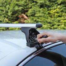 KIT ΜΕ ΜΠΑΡΕΣ ΟΡΟΦΗΣ ΓΙΑ SKODA RAPID SPACEBACK 5D 2013> ΑΛΟΥΜΙΝΙΟΥ & ΜΠΑΓΚΑΖΙΕΡΑ BOX 430 LT (ΛΕΥΚΗ-ΑΣΠΡΗ/ΓΥΑΛΙΣΤΕΡΗ) NORDRIVE Auto Moto Tyres 