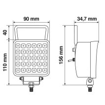 ΠΡΟΒΟΛΕΑΣ ΤΕΤΡΑΓΩΝΟΣ WL-28 16LED 16W 1.400lm 6.000K 10-30V 110x90x34,7mm ΦΩΣ ΔΙΑΘΛΑΣΗΣ 1ΤΕΜ. Auto Moto Tyres 