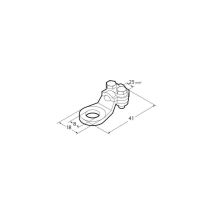 ΑΚΡΟΔΕΚΤΕΣ ΚΑΛΩΔΙΩΝ ΜΠΑΤΑΡΙΑΣ 25mm²  ΜΕ ΤΡΥΠΑ 8mm ΜΕ ΠΛΑΚΑ ΣΥΣΦΙΞΗΣ 2ΤΕΜ Auto Moto Tyres 
