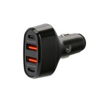ΦΟΡΤΙΣΤΗΣ ΑΝΑΠΤΗΡΑ 12/24V MAX 50W ΜΕ 2 ΘΥΡΕΣ USB A & 2 ΘΥΡΕΣ USB C FAST CHARGE ΜΑΥΡΟΣ ROCKET 4 PRO LAMPA - 1 TEM. Auto Moto Tyres 