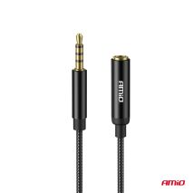 ΚΑΛΩΔΙΟ ΣΥΝΔΕΣΗΣ AUX MINI JACK ΑΠΟ ΑΡΣΕΝΙΚΟ 3.5mm ΣΕ ΘΗΛΥΚΟ 3.5mm 2m AMIO - 1 Τεμ. Auto Moto Tyres 