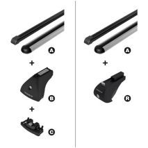 ΜΠΑΡΕΣ ΟΡΟΦΗΣ 140cm ΣΙΔΕΡΕΝΙΕΣ QUADRA 2TEM ΧΩΡΙΣ ΚΛΕΙΔΙ Auto Moto Tyres 