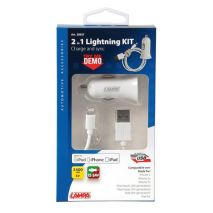 Καλώδιο Φορτισης / Συγχρονισμού USB για Apple 100cm 8pin με αντάπτορα USB αναπτήρα Auto Moto Tyres 