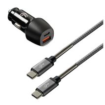 ΦΟΡΤΙΣΤΗΣ ΑΝΑΠΤΗΡΑ ΜΕ 2 USB ΚΑΙ ΚΑΛΩΔΙΟ ΦΟΡΤΙΣΗΣΚΑΙΣΥΓΧΡΟΝΙΣΜΟΥ 100cm TYPE-C KIT PRO 18W 12/24V Auto Moto Tyres 