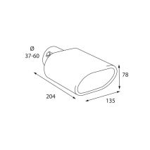 ΑΚΡΟ (ΜΠΟΥΚΑ) ΕΞΑΤΜΙΣΗΣ ΠΛΑΚΕ TS-76 37>60mm (ΜΗΚΟΣ: 204mm / ΦΑΡΔΟΣ: 135mm) LAMPA - 1 TEM. Auto Moto Tyres 