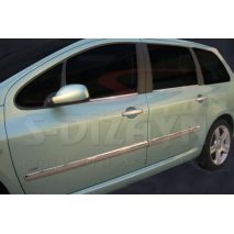 TRIM ΠΑΡΑΘΥΡΩΝ 4ΤΕΜ ΑΝΟΞ.ΑΤΣΑΛΙ ΧΡΩΜΙΟ ΓΙΑ PEUGEOT 307 5D HB/SW 01-08 Auto Moto Tyres 