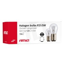ΛΑΜΠΑΚΙΑ ΑΛΟΓΟΝΟΥ P21/5W 12V 21/5W BAY15d ΔΙΠΟΛΙΚΟ (STOP) ΑΜΙΟ - 10 ΤΕΜ. Auto Moto Tyres 