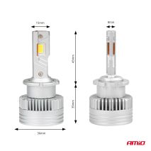 ΛΑΜΠΕΣ LED D4S/D4R 12V 6.000K 6800lm CAN-BUS D-BASIC SERIES AMIO - 2 Τεμ. Auto Moto Tyres 