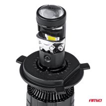 ΛΑΜΠΕΣ H4 PL-LENS SERIES 9>36V 60W 5.000K 3.800lm LED 2x4575 SMD CAN-BUS ΜΕ ΠΡΟΤΖΕΚΤΟΡΑ AMIO - 2 Τεμ. Auto Moto Tyres 