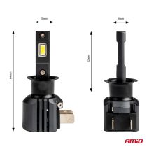 ΛΑΜΠΕΣ LED  H3 12V 44W 6.500K 3.936lm CSP X4 SERIES AVIATOR PLUG & PLAY ΑΜΙΟ - 2 ΤΕΜ. Auto Moto Tyres 