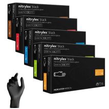 ΓΑΝΤΙΑ ΝΙΤΡΙΛΙΟΥ MERCATOR NITRYLEX BASIC ΣΕ ΜΑΥΡΟ ΧΡΩΜΑ MEDIUM (M)  AMIO - 100 Τεμ. Auto Moto Tyres 