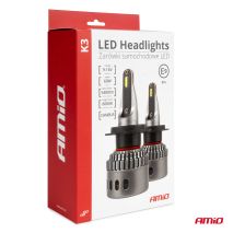 ΛΑΜΠΕΣ H7-1 9>16V 6.000K 5.400lm 60W K3 SERIES LED CAN-BUS (ΜΕ ΨΥΚΤΡΑ) AMIO - 2 Τεμ. Auto Moto Tyres 