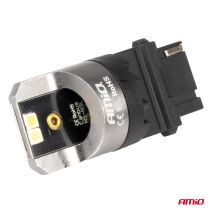 ΛΑΜΠΕΣ P27W 12/24V 6.000K 4SMD LED CAN-BUS ΛΕΥΚΑ PRO SERIES AMIO - 2 ΤΕΜ. Auto Moto Tyres 