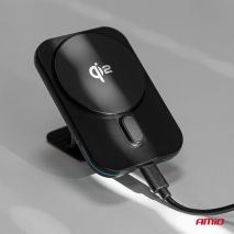 ΒΑΣΗ ΣΤΗΡΙΞΗΣ ΚΙΝΗΤΟΥ ΓΙΑ ΑΕΡΑΓΩΓΟ ΜΑΓΝΗΤΙΚΗ ΜΕ ΑΣΥΡΜΑΤΗ ΦΟΡΤΙΣΗ QUICK CHARGE QI2 15W 360° AMIO - 1 Τεμ. Auto Moto Tyres 