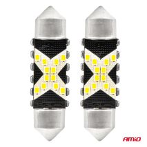 ΛΑΜΠΑΚΙΑ ΠΛΑΦΟΝΙΕΡΑΣ 39mm 12/24V C5W 5500K 12xSMD 2016 CAN-BUS FESTOON (ΛΕΥΚΟ) ΑΜΙΟ - 2 ΤΕΜ. Auto Moto Tyres 