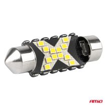 ΛΑΜΠΑΚΙΑ ΠΛΑΦΟΝΙΕΡΑΣ 41mm 12/24V C5W 5500K 12xSMD 2016 CAN-BUS FESTOON (ΛΕΥΚΟ) ΑΜΙΟ - 2 ΤΕΜ. Auto Moto Tyres 