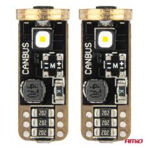 ΛΑΜΠΑΚΙΑ T10 W5W 12V/24V LED CAN-BUS 3xSMD 3838 ΛΕΥΚΟ 5500K ΑΜΙΟ - 2 ΤΕΜ. Auto Moto Tyres 