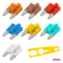 ΑΣΦΑΛΕΙΕΣ MINI BLADE (ΜΑΧΑΙΡΩΤΕΣ) & ΕΡΓΑΛΕΙΟ ΑΦΑΙΡΕΣΗΣ ΚΑΡΤΕΛΑ (5A/10A/15A/ 20A/25A)  -10 ΤΕΜ. Auto Moto Tyres 