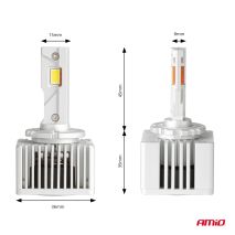 ΛΑΜΠΕΣ LED D3S/D5R/D8S 12/24V 6000K 9.000lm 50W X ALL IN ONE SERIES CAN-BUS (ΜΕ ΑΝΕΜΙΣΤΗΡΑΚΙ) AMIO - 2 ΤΕΜ. Auto Moto Tyres 