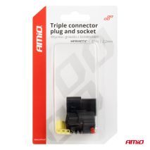 ΦΙΣΑ ΣΥΝΔΕΣΗΣ ΜΕ ΥΠΟΔΟΧΗ 3 PIN Φ2,2mm ΑΔΙΑΒΡΟΧΗ AMIO - 1 τεμ. Auto Moto Tyres 