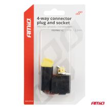 ΦΙΣΑ ΣΥΝΔΕΣΗΣ ΜΕ ΥΠΟΔΟΧΗ 4 PIN Φ2,2mm ΑΔΙΑΒΡΟΧΗ AMIO - 1 τεμ. Auto Moto Tyres 