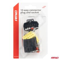 ΦΙΣΑ ΣΥΝΔΕΣΗΣ ΜΕ ΥΠΟΔΟΧΗ 12 PIN Φ2,2mm ΑΔΙΑΒΡΟΧΗ AMIO - 1 τεμ. Auto Moto Tyres 