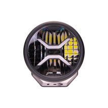ΠΡΟΒΟΛΕΑΣ ΣΤΡΟΓΓΥΛΟΣ DRIVING LIGHT BLACK SERIES LED 12-48V 80W 5.700K 11.000lm 220mm mTECH -  1 ΤΕΜ. Auto Moto Tyres 