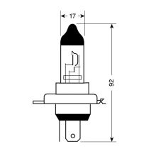 H4 ΑΛΟΓΟΝΟΥ 12V/60-55W 92mm P43t ΛΑΜΠΑ Auto Moto Tyres 