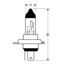 H4 ΑΛΟΓΟΝΟΥ 12V/100-80W 92mm P43t Auto Moto Tyres 