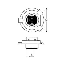 H4 ΑΛΟΓΟΝΟΥ 12V/60-55W P43t Auto Moto Tyres 