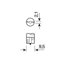 ΛΑΜΠΑΚΙΑ 12V/WB5W 5W W2.1x9.5d ΜΠΛΕ Auto Moto Tyres 