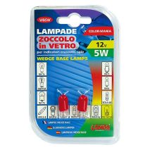 ΛΑΜΠΑΚΙΑ 12V/WB5W 5W W2.1x9.5d ΚΟΚΚΙΝΑ Auto Moto Tyres 