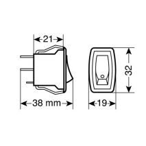 ΔΙΑΚΟΠΤΗΣ ROCKER 12/24V (LED 10A - ΜΠΛΕ) Auto Moto Tyres 