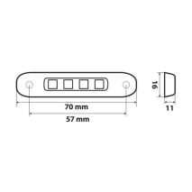 ΦΩΣ ΟΓΚΟΥ ΦΟΡΤΗΓΟΥ 4LED ΠΡΑΣΙΝΟ 12/24V 70x16x11mm ΑΔΙΑΒΡΟΧΟ 1ΤΕΜ. Auto Moto Tyres 