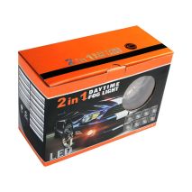 DRL ΚΑΙ ΦΩΣ ΟΜΙΧΛΗΣ 12V ΠΡΟΣΘΕΤΟ DAYTIME ΔΙΕΘΝΗ ΣΤΡΟΓΓΥΛΟ 90mm Auto Moto Tyres 