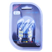 ΛΑΜΠΑΚΙΑ ΠΛΑΦΟΝΙΕΡΑΣ C5W/C10W 12V 1,36W SV8,5 36mm LED 4xSMD5050 ΛΕΥΚΟ BLISTER 2ΤΕΜ. Auto Moto Tyres 
