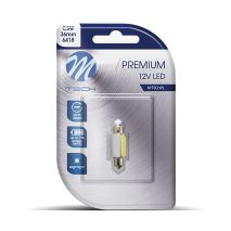 ΛΑΜΠΑΚΙΑ ΠΛΑΦΟΝΙΕΡΑΣ C5W 12V 1,5W SV8,5 36mm LED 1xHP PREMIUM BLISTER ΛΕΥΚΟ 1 ΤΕΜ. Auto Moto Tyres 