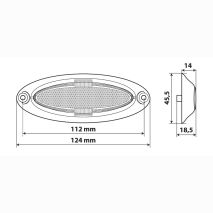 ΦΩΣ ΟΓΚΟΥ 4LED ΛΕΥΚΟ SMD 12/24V 124mm 1ΤΕΜ. Auto Moto Tyres 