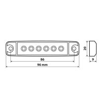 ΦΩΣ ΟΓΚΟΥ 6LED ΠΟΡΤΟΚΑΛΙ SMD 12/24V 96mm 20ΤΕΜ. Auto Moto Tyres 