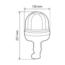 ΦΑΡΟΣ ΠΕΡΙΣΤΡΕΦΟΜΕΝΟΣ 16LED RL-10 9-32V 3 ΛΕΙΤΟΥΡΓΙΩΝ ΒΙΔΩΤΟΣ ΕΛΑΣΤΙΚΟΣ ΠΟΡΤΟΚΑΛΙ 130x221mm Auto Moto Tyres 