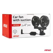 ΑΝΕΜΙΣΤΗΡΑΣ ΔΙΠΛΟΣ 24V 2χ4''(10,8cm) ΜΕ ΦΙΣ ΑΝΑΠΤΗΡΑ 2 ΤΑΧΥΤΗΤΩΝ ΜΕ ΒΕΝΤΟΥΖΑ PRO SERIES AMIO ΑΜΙΟ - 1 ΤΕΜ. Auto Moto Tyres 