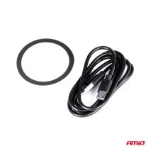 ΒΑΣΗ ΣΤΗΡΙΞΗΣ ΚΙΝΗΤΟΥ ΜΑΓΝΗΤΙΚΗ ΑΥΤΟΚΟΛΛΗΤΗ (3M)  ΜΕ ΑΣΥΡΜΑΤΗ ΦΟΡΤΙΣΗ QUICK CHARGE 2A MAX15W MY MAG AMIO - 1 Τεμ. Auto Moto Tyres 