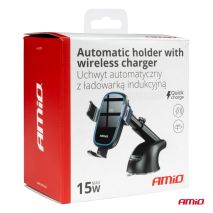 ΒΑΣΗ ΣΤΗΡΙΞΗΣ ΚΙΝΗΤΟΥ ΓΙΑ ΤΖΑΜΙ/ΤΑΜΠΛΟ ΜΕ ΑΣΥΡΜΑΤΗ ΦΟΡΤΙΣΗ QUICK CHARGE DC5V/2A MAX15W AMIO - 1 Τεμ. Auto Moto Tyres 