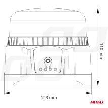 ΦΑΡΟΣ 12/24V ΠΟΡΤΟΚΑΛΙ 36xSMD LED ΜΑΓΝΗΤΙΚΟΣ ΕΠΑΝΑΦΟΡΤΙΖΟΜΕΝΟΣ ΑΣΥΡΜΑΤΟΣ R65 R10 IP66 123x110mm ΑΜΙΟ - 1 ΤΕΜ. Auto Moto Tyres 